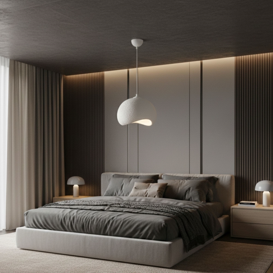 Brilagi - Luster na kabelu YONTU 1xE27/40W/230V Ø 34 cm bijela