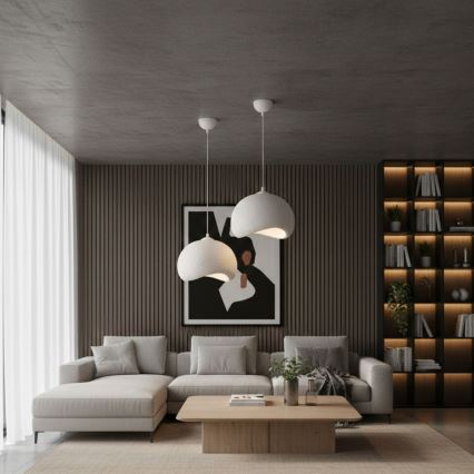 Brilagi - Luster na kabelu YONTU 1xE27/40W/230V Ø 34 cm bijela