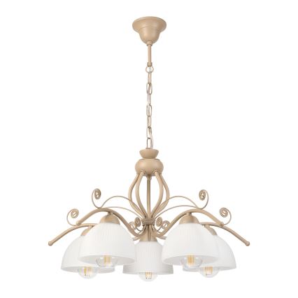 Brilagi - Luster na lancu ANTICO MODERN 5xE27/60W/230V bež