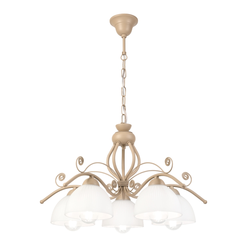 Brilagi - Luster na lancu ANTICO MODERN 5xE27/60W/230V bež