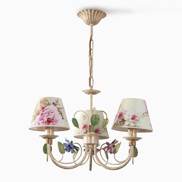 BRILAGI - Luster na lancu CAMELLIA 3xE14/40W/230V šaren/bež/patina
