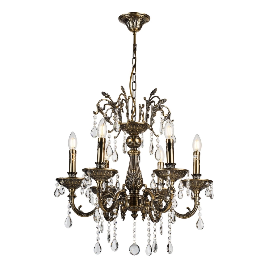 Brilagi - Luster na lancu CLASSIC 6xE14/60W/230V mesing