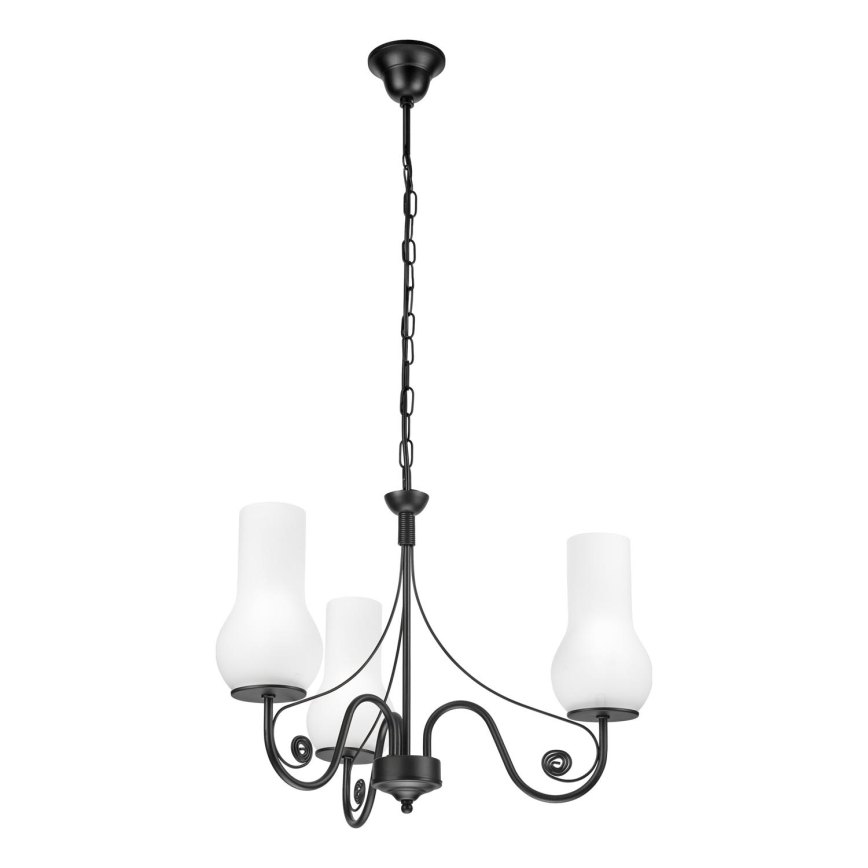 Brilagi - Luster na lancu COTTAGE 3xE14/40W/230V crna/bijela