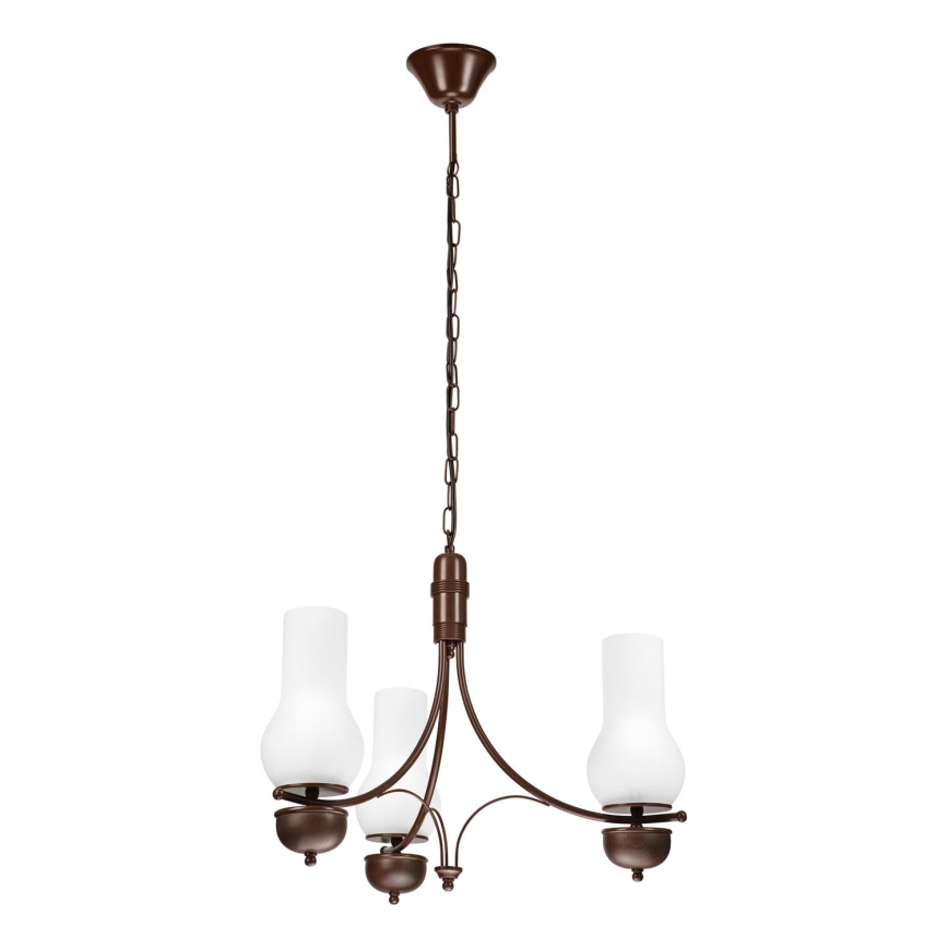 Brilagi - Luster na lancu COTTAGE 3xE14/40W/230V hrast/bijela