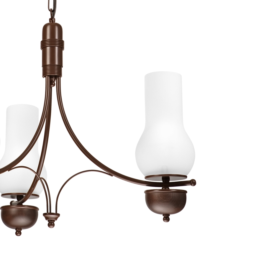Brilagi - Luster na lancu COTTAGE 3xE14/40W/230V hrast/bijela