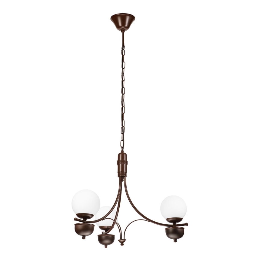 Brilagi - Luster na lancu COTTAGE 3xG9/40W/230V hrast/bijela