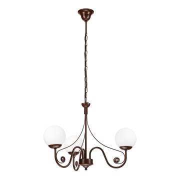 Brilagi - Luster na lancu COTTAGE 3xG9/40W/230V smeđa/bijela