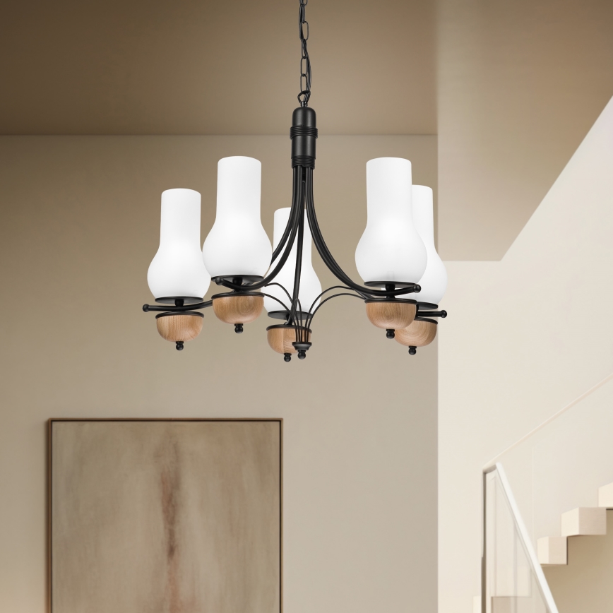 Brilagi - Luster na lancu COTTAGE 5xE14/40W/230V bukva/bijela