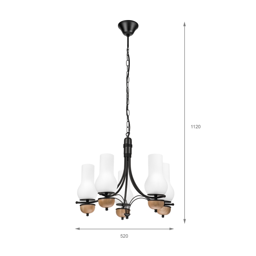 Brilagi - Luster na lancu COTTAGE 5xE14/40W/230V bukva/bijela