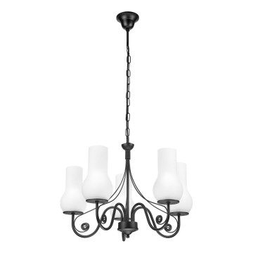 Brilagi - Luster na lancu COTTAGE 5xE14/40W/230V crna/bijela