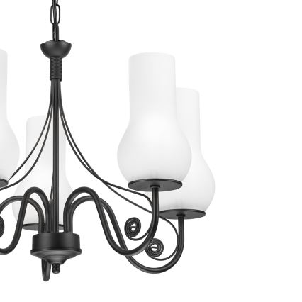 Brilagi - Luster na lancu COTTAGE 5xE14/40W/230V crna/bijela