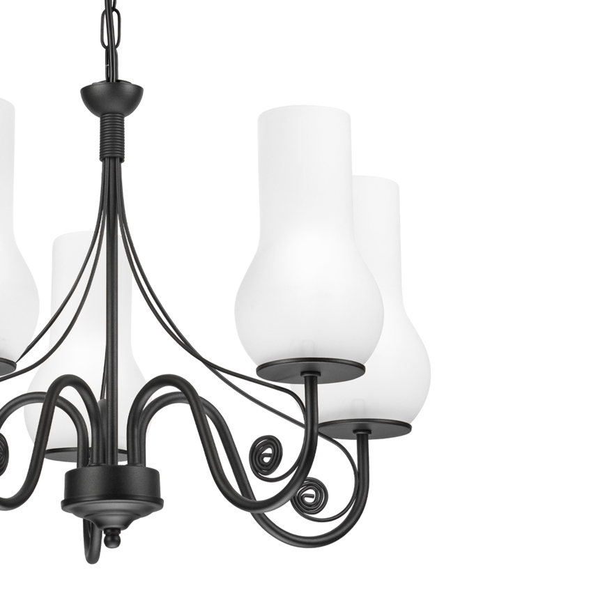 Brilagi - Luster na lancu COTTAGE 5xE14/40W/230V crna/bijela