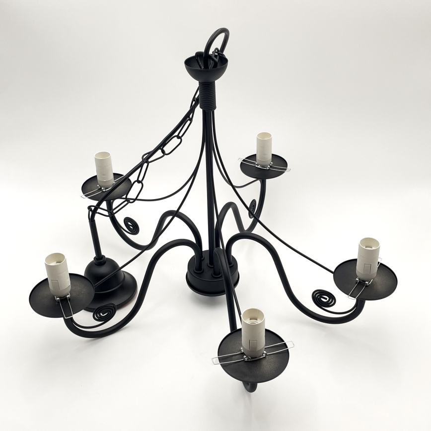 Brilagi - Luster na lancu COTTAGE 5xE14/40W/230V crna/bijela