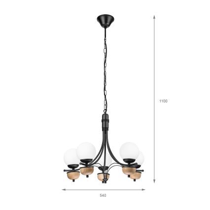 Brilagi - Luster na lancu COTTAGE 5xG9/40W/230V bukva/bijela