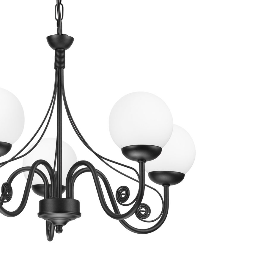 Brilagi - Luster na lancu COTTAGE 5xG9/40W/230V crna/bijela