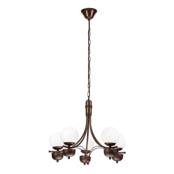 Brilagi - Luster na lancu COTTAGE 5xG9/40W/230V hrast/bijela