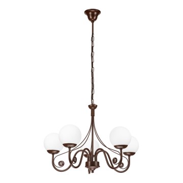 Brilagi - Luster na lancu COTTAGE 5xG9/40W/230V smeđa/bijela