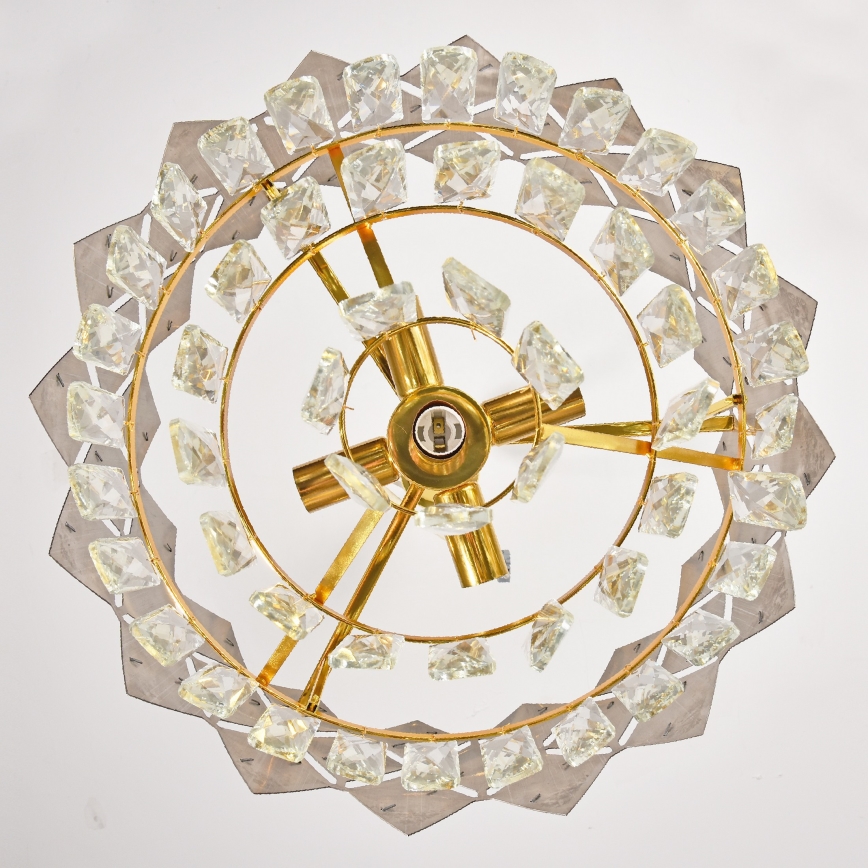 Brilagi - Luster na lancu CRISTAL 5xE14/40W/230V Ø 38 cm zlatna/crna