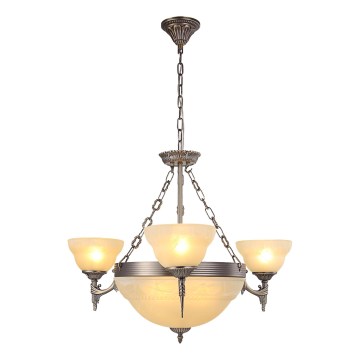 Brilagi - Luster na lancu DAHLIA 6xE27/40W/230V Ø 74 cm mesing