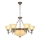 Brilagi - Luster na lancu DAHLIA 9xE27/40W/230V, Ø 74 cm, mesing