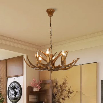BRILAGI - Luster na lancu DEER 6xE14/10W/230V pr. 70 cm s rogovima
