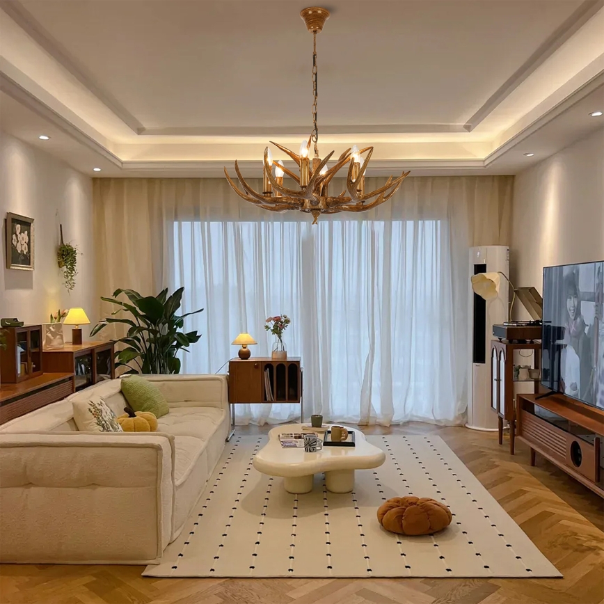 Brilagi - Luster na lancu DEER 6xE14/10W/230V Ø 70 cm u obliku rogovlja