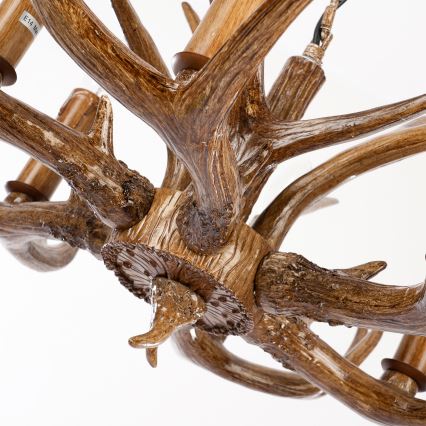 Brilagi - Luster na lancu DEER 6xE14/10W/230V Ø 70 cm u obliku rogovlja