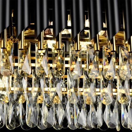 Brilagi - Luster na lancu ECLIPSE 10xE14/10W/230V 78x28 cm crna/zlatna