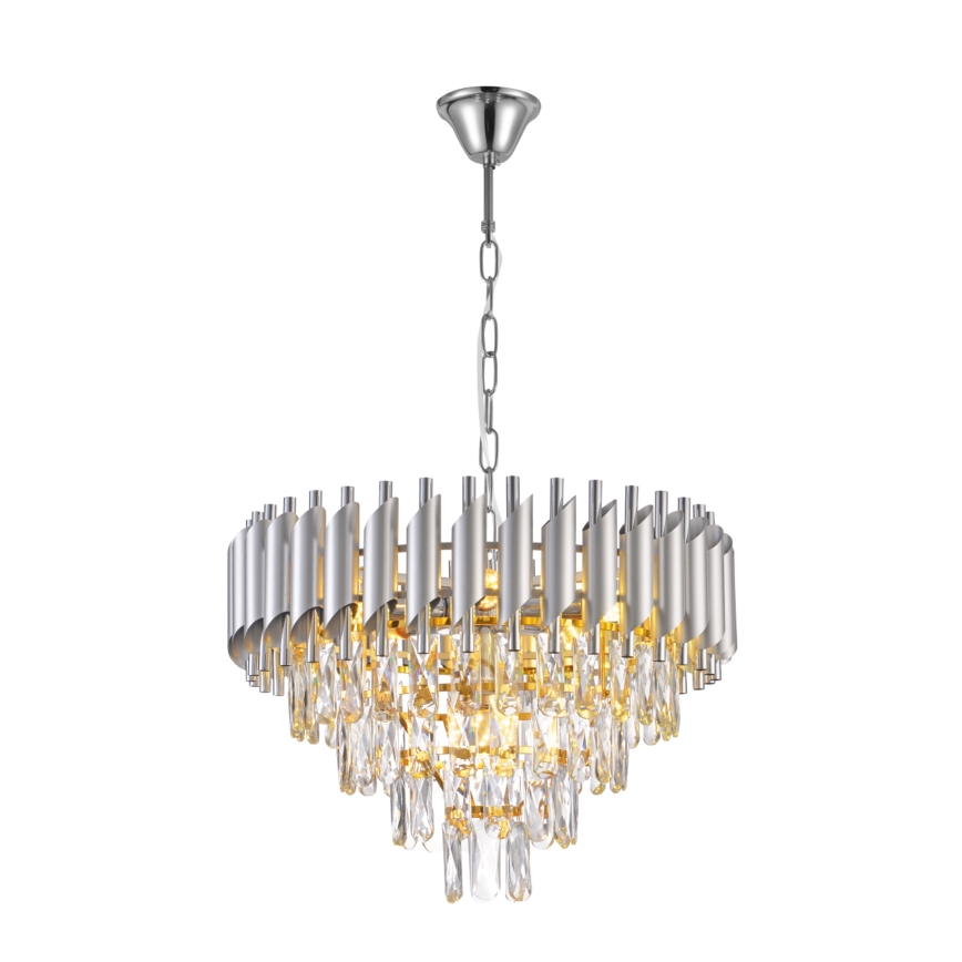 Brilagi - Luster na lancu ECLIPSE 7xE14/10W/230V, promjer 48 cm, srebrne boje