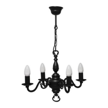 Brilagi - Luster na lancu IMPERO 4xE14/60W/230V crni