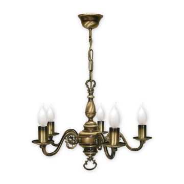 Brilagi - Luster na lancu IMPERO 5xE14/60W/230V mesing