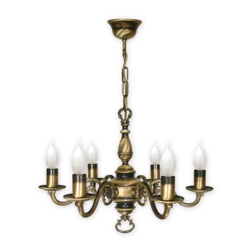 Brilagi - Luster na lancu IMPERO 6xE14/60W/230V mesing