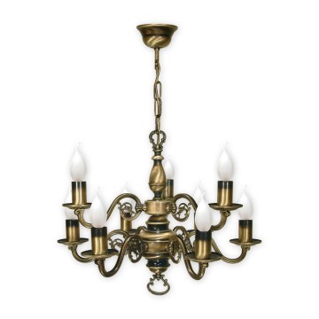 Brilagi - Luster na lancu IMPERO 9xE14/60W/230V mesing