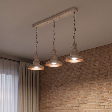 Brilagi - Luster na lancu PYRONIC 3xE27/40W/230V krem/patina