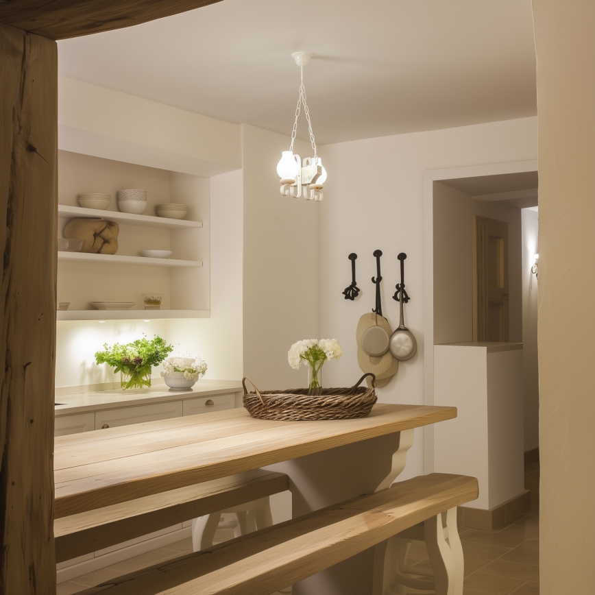 Brilagi - Luster na lancu QUEEN 2xE14/40W/230V bukva/krem