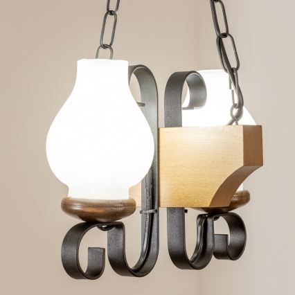 Brilagi - Luster na lancu QUEEN 2xE14/40W/230V bukva/orah