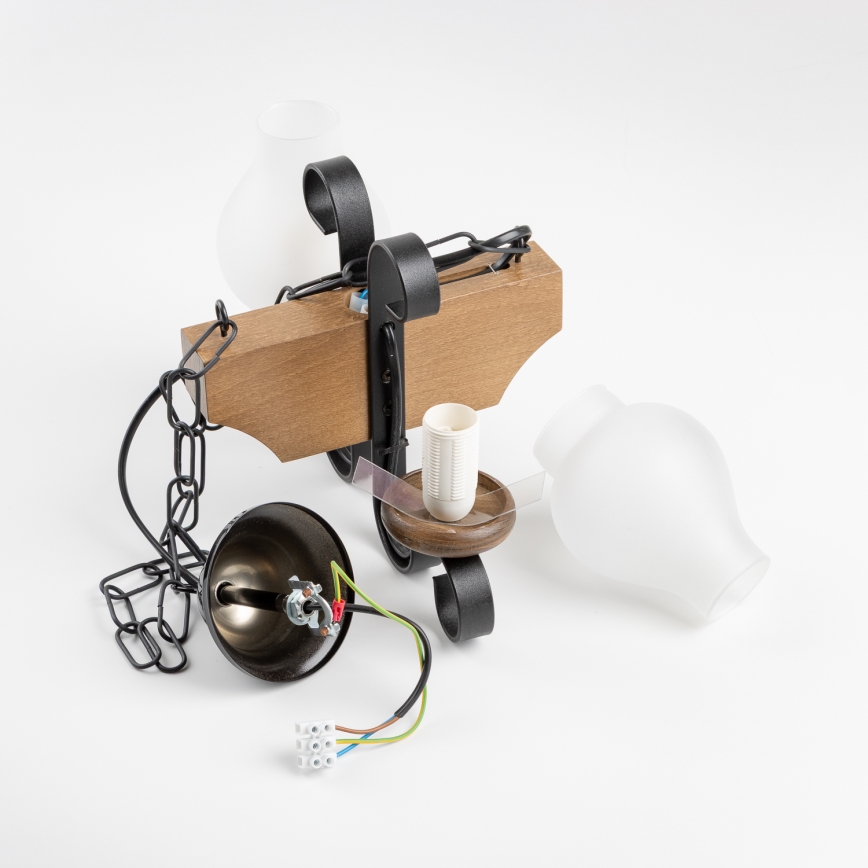 Brilagi - Luster na lancu QUEEN 2xE14/40W/230V bukva/orah