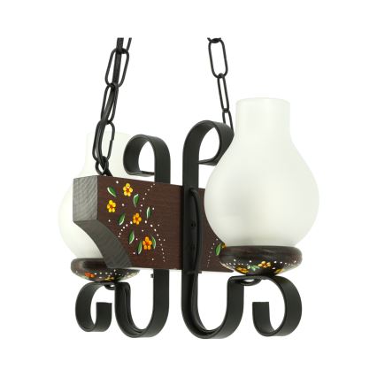 Brilagi - Luster na lancu QUEEN 2xE14/40W/230V bukva/wenge