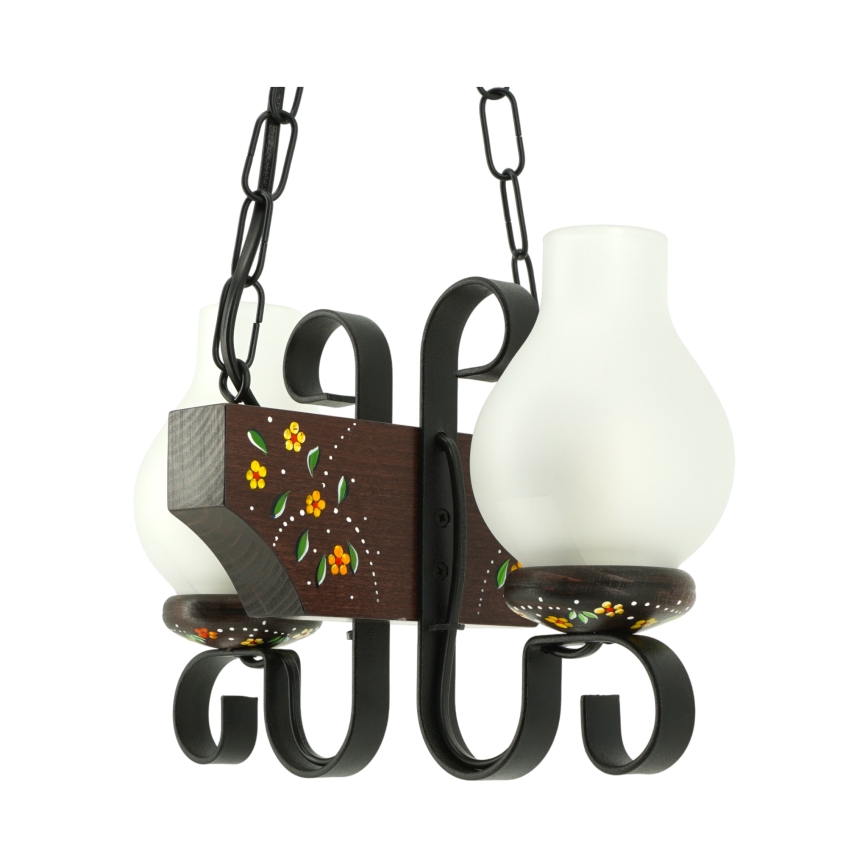 Brilagi - Luster na lancu QUEEN 2xE14/40W/230V bukva/wenge