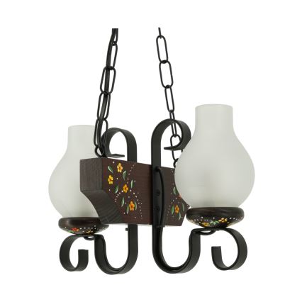 Brilagi - Luster na lancu QUEEN 2xE14/40W/230V bukva/wenge