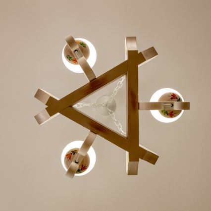 Brilagi - Luster na lancu QUEEN 3xE14/40W/230V buk/krem