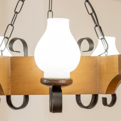 Brilagi - Luster na lancu QUEEN 3xE14/40W/230V bukva/orah