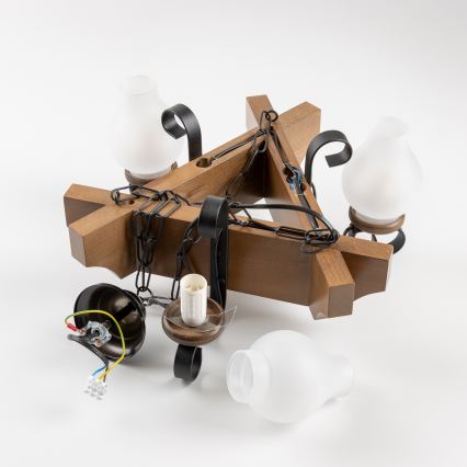 Brilagi - Luster na lancu QUEEN 3xE14/40W/230V bukva/orah