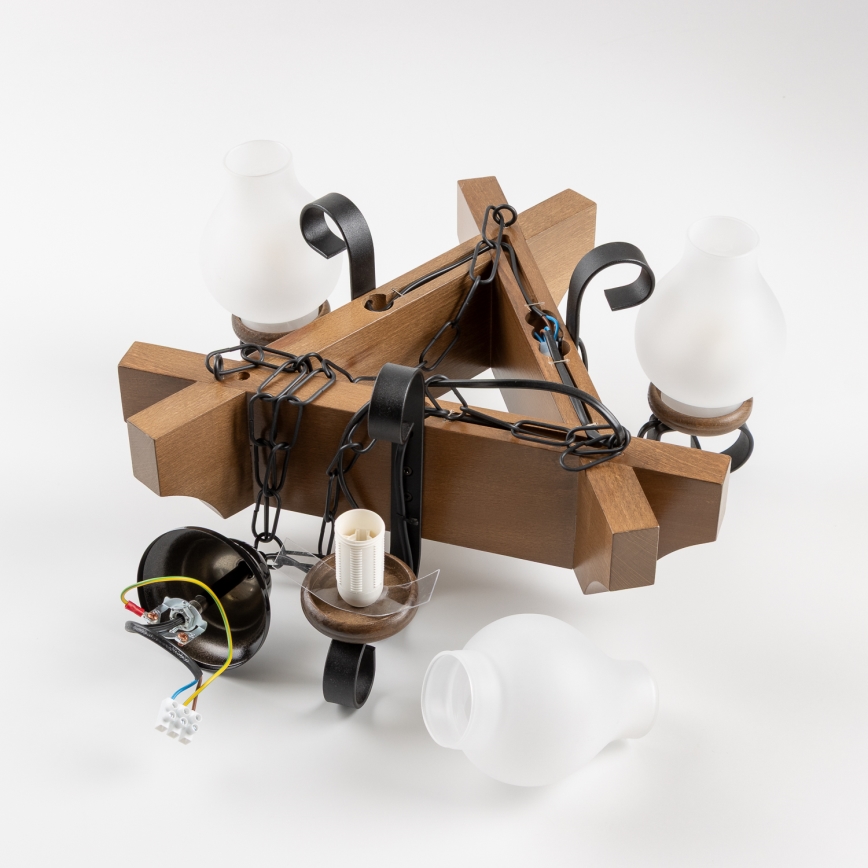 Brilagi - Luster na lancu QUEEN 3xE14/40W/230V bukva/orah