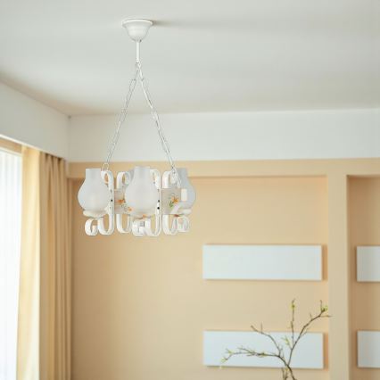 Brilagi - Luster na lancu QUEEN 4xE14/40W/230V bukva/krem