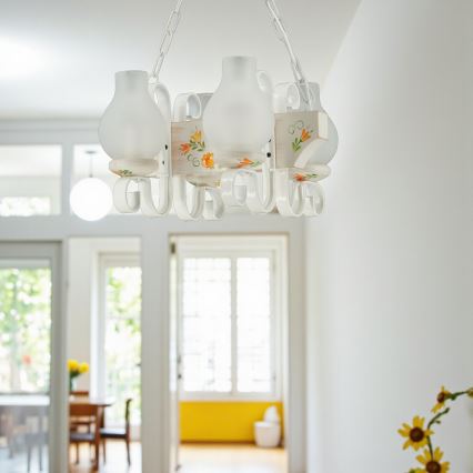 Brilagi - Luster na lancu QUEEN 4xE14/40W/230V bukva/krem