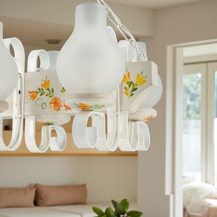 Brilagi - Luster na lancu QUEEN 4xE14/40W/230V bukva/krem