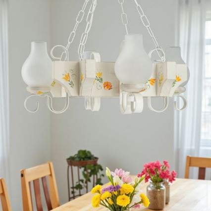 Brilagi - Luster na lancu QUEEN 4xE14/40W/230V bukva/krem