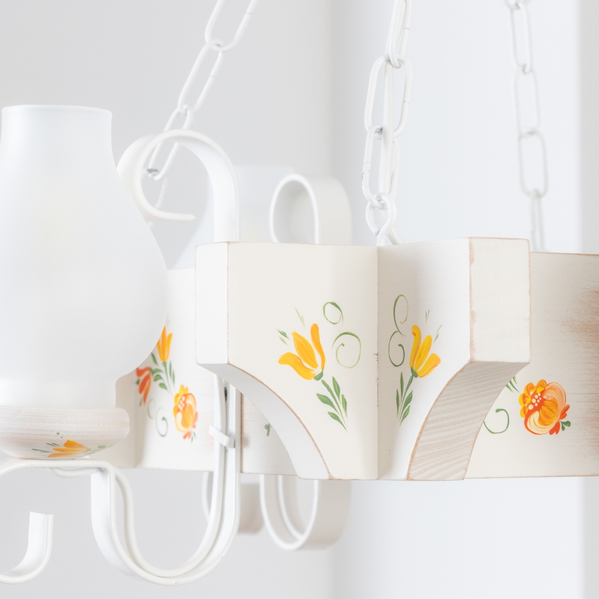 Brilagi - Luster na lancu QUEEN 4xE14/40W/230V bukva/krem