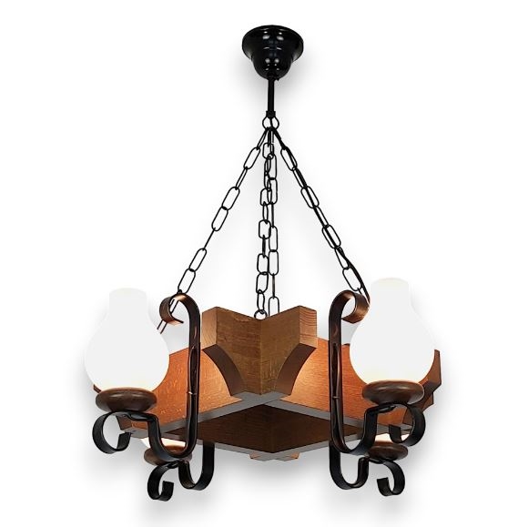 Brilagi - Luster na lancu QUEEN 4xE14/40W/230V bukva/orah